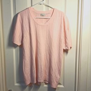 White Stag Light Pink Scoop Neck Sweater